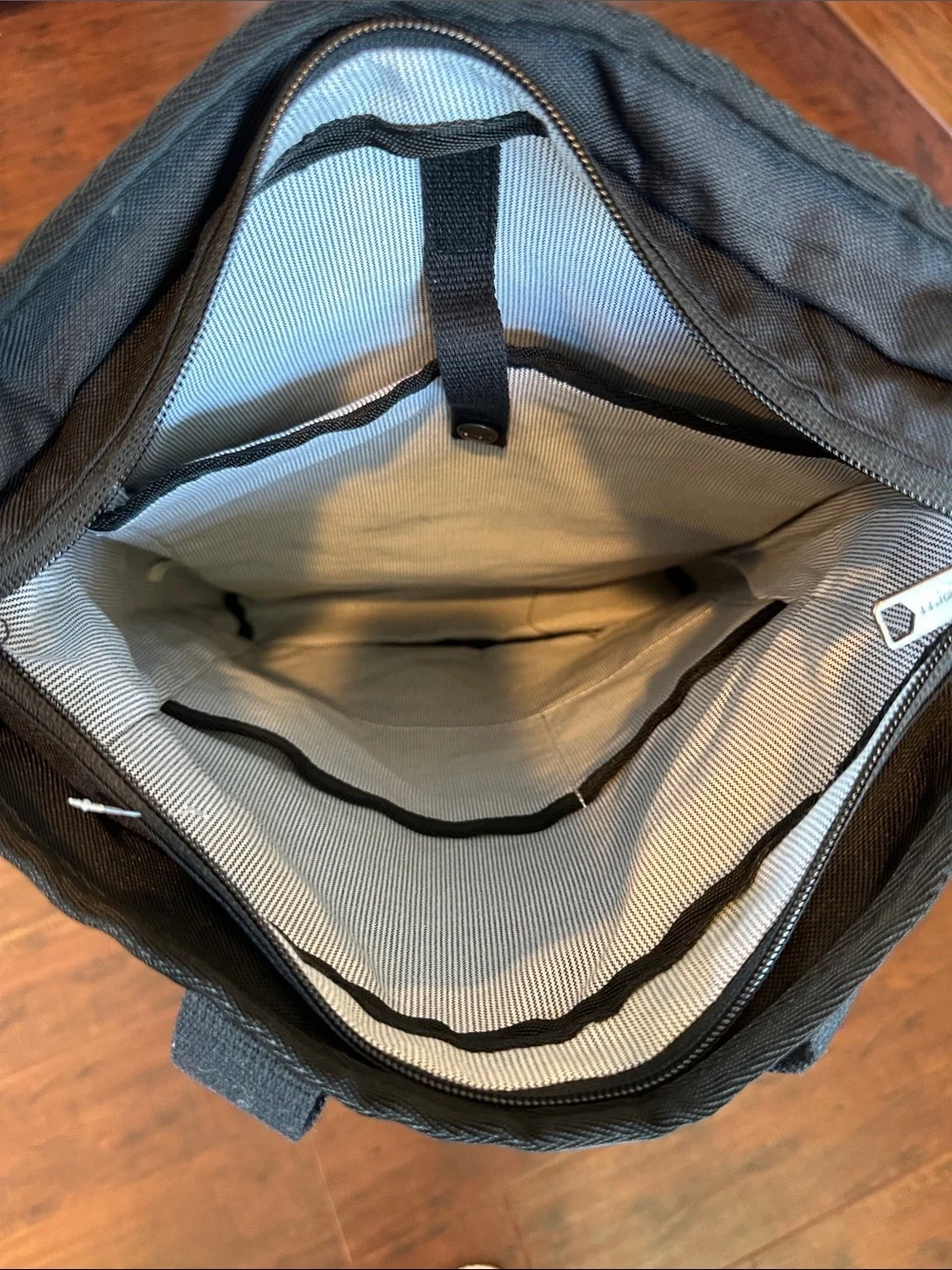 Carhartt Black Canvas Zipper and Roll-Top Backpack with Front Zip Pocket